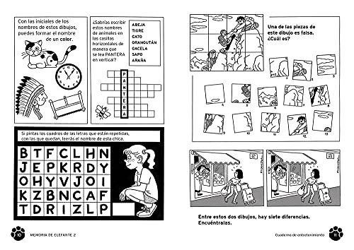 Memoria de elefante: Cuaderno para Segundo De Primaria: Juegos para 6 y 7 años: segundo de primaria - Cuadernillo de actividades: 2 (Cuaderno de actividades)