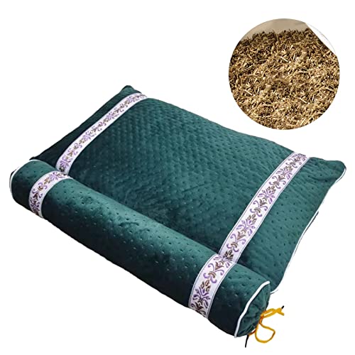 MHZNA Almohada de ajenjo Almohadas De Relleno De Ajenjo para El Cuello para Aliviar El Dolor De Cuello Y Hombros Almohada Ergonómica para Quiropráctica Almohadas Cervicales (Color : Purple)