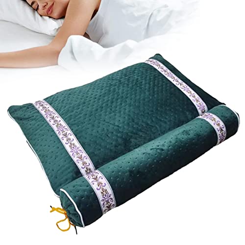 MHZNA Almohada de ajenjo Almohadas De Relleno De Ajenjo para El Cuello para Aliviar El Dolor De Cuello Y Hombros Almohada Ergonómica para Quiropráctica Almohadas Cervicales (Color : Purple)