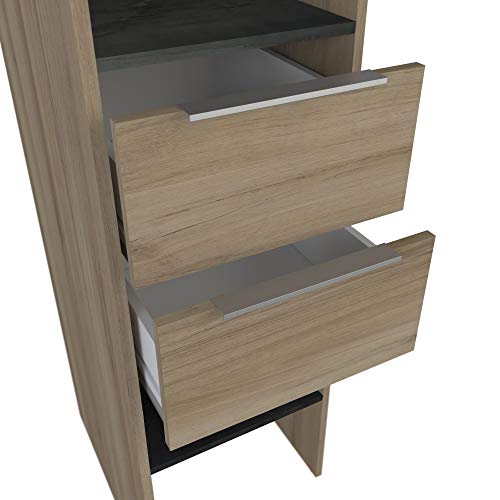 Miroytengo Vestidor Armario Abierto Dana Color kronberg y Sidewalk habitación Dormitorio Moderno 203x115-190x50cm