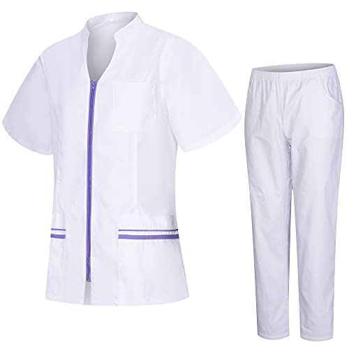 MISEMIYA - Casaca Y PANTALÓN Mujer Uniformes Sanitarios Uniformes MEDICOS CLINICAS Estética Médico Enfermería Casaca Y PANTALÓN Ref.7028 - XXL,