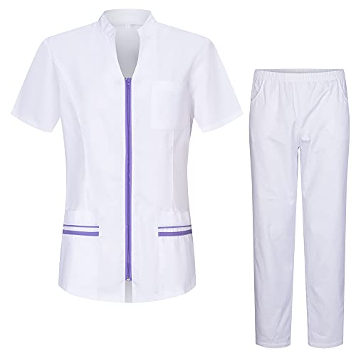MISEMIYA - Casaca Y PANTALÓN Mujer Uniformes Sanitarios Uniformes MEDICOS CLINICAS Estética Médico Enfermería Casaca Y PANTALÓN Ref.7028 - XXL,