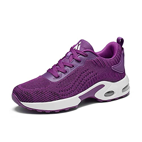Mishansha Zapatillas Deportivas de Mujer Aire Cordones Calzado de Deporte Transpirable Antideslizante Zapatos Running para Correr Caminar Trabajar Fitness Sneakers 36-42