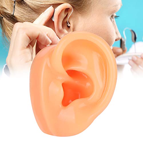 Modelo De Oreja Derecha De Silicona, Modelo De Oreja Modelo De Oreja Con Pantalla De Simulación Oreja De Silicona Para Aplicadores E Hisopos Para Audífonos Hospitalarios