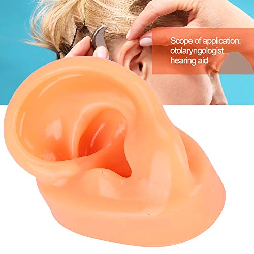 Modelo De Oreja Derecha De Silicona, Modelo De Oreja Modelo De Oreja Con Pantalla De Simulación Oreja De Silicona Para Aplicadores E Hisopos Para Audífonos Hospitalarios