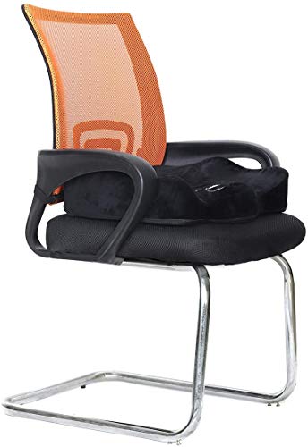 MonTrüe Cojín de Asiento, cojín de Espuma de Memoria para coxis, Ajuste para Diferentes sillas, Funda Lavable
