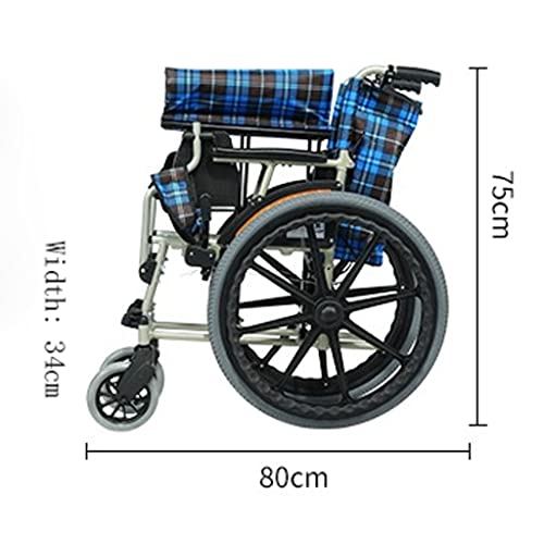 MSXBMSY LIGHT PLATIVO PUSH PUSH Silla de ruedas, aleación de aluminio for el hogar Reforzó a las personas mayores for ayudar a las personas, sillas de ruedas autónomas adultas