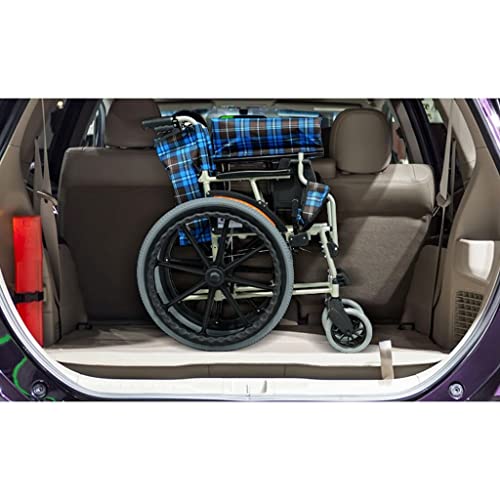 MSXBMSY LIGHT PLATIVO PUSH PUSH Silla de ruedas, aleación de aluminio for el hogar Reforzó a las personas mayores for ayudar a las personas, sillas de ruedas autónomas adultas