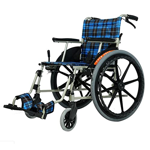 MSXBMSY LIGHT PLATIVO PUSH PUSH Silla de ruedas, aleación de aluminio for el hogar Reforzó a las personas mayores for ayudar a las personas, sillas de ruedas autónomas adultas