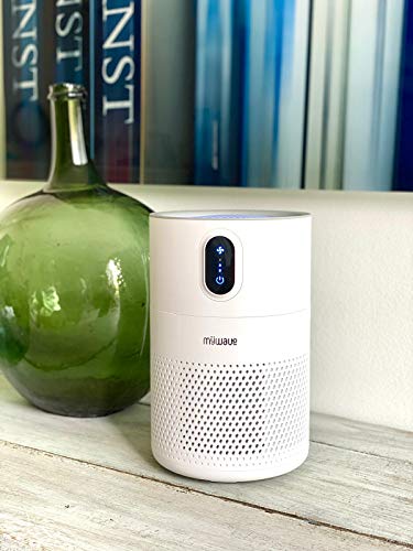 MyWave Purificador MWPS-PUV - Purificador de Aire con Filtro De 4 Capas: Prefilto, HEPA, Carbón Activo y Luz UV, Elimina: Bacterias, Ácaros, Esporas De Moho, PM2.5. Espacios De hasta 16m2