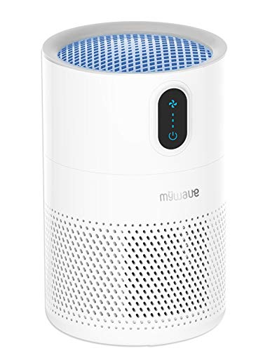 MyWave Purificador MWPS-PUV - Purificador de Aire con Filtro De 4 Capas: Prefilto, HEPA, Carbón Activo y Luz UV, Elimina: Bacterias, Ácaros, Esporas De Moho, PM2.5. Espacios De hasta 16m2