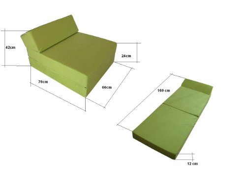 Natalia Spzoo Colchón Plegable Cama de Invitados colchón de Espuma 160 x 60 x 12 cm (1008 gris)