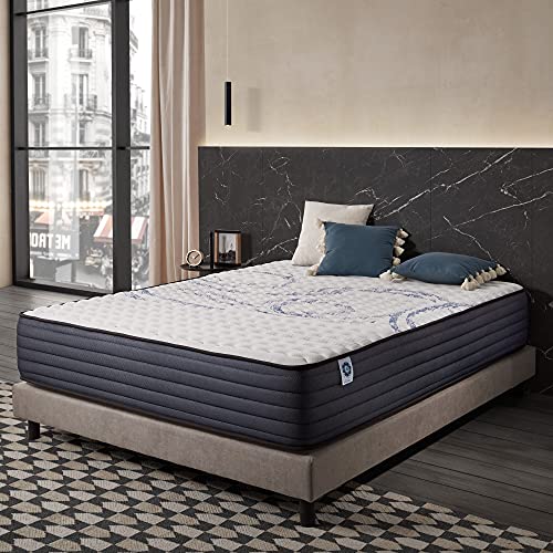 naturalex | Perfectsleep | Colchón 150x190 Cm Soporte Equilibrado Altamente Transpirable | Sistema Blue Látex Flexible y Ergonómico | Máxima Capacidad de Recuperación | Diseño Joven y Actual