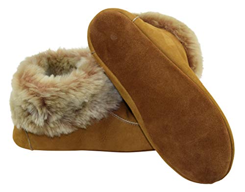 Naturasan Mocasines de piel de cordero para mujer con suela de piel, color Beige, talla 44 EU