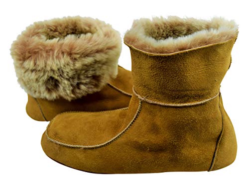 Naturasan Mocasines de piel de cordero para mujer con suela de piel, color Beige, talla 44 EU