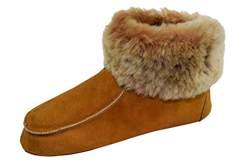 Naturasan Mocasines de piel de cordero para mujer con suela de piel, color Beige, talla 44 EU