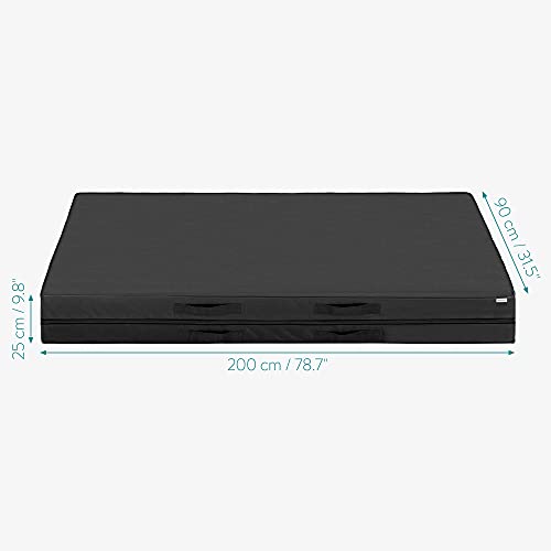 Navaris Bolsa de Almacenamiento de colchón - Funda para colchones con 3 Asas y Cremallera - Protector para Guardar Durante mudanza - 90 x 200 x 25 CM