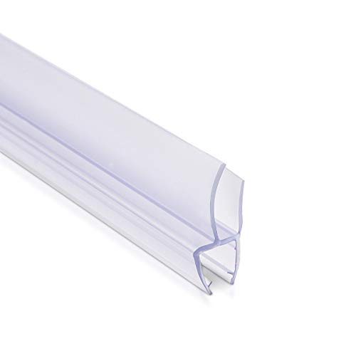 Navaris Junta mampara ducha - Goma mampara ducha de 45° y 100 CM de largo - Repuesto para puerta de cristal con grosor de 6 MM