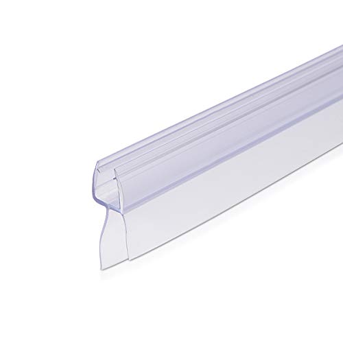 Navaris Junta mampara ducha - Goma mampara ducha de 45° y 100 CM de largo - Repuesto para puerta de cristal con grosor de 6 MM