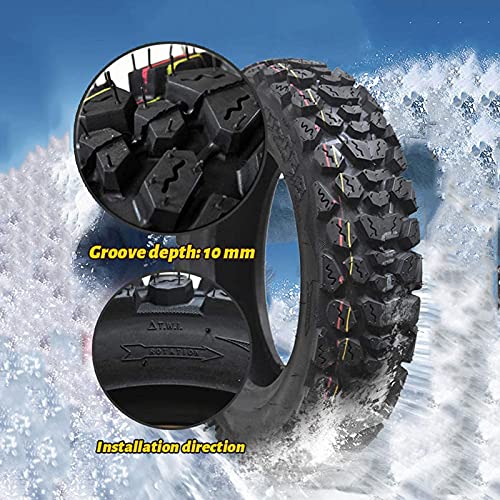 Neumático para Scooter 3.50-10 Neumático de Calle sin cámara para Todo Terreno Neumático para Scooter Todo Terreno de 3.50x10 para ciclomotor y Scooter eléctrico Delantero o Trasero para Llantas de