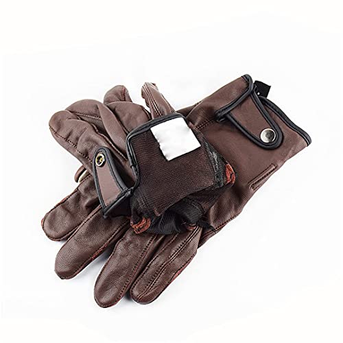 NICETOW Luvas de Motocicleta de Couro Masculino para Scooter Luvas de Motocicleta Luvas de verão para corridas Todo-o-Terreno