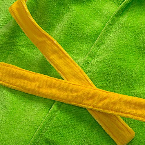 Niños Albornoz con Capucha Niños Niñas Pijama Ropa de Dormir para 3-5 Años, Verde