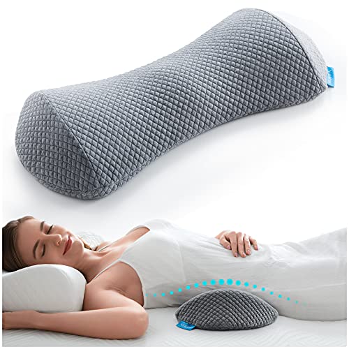 NOFFA Almohada Lumbar de Espuma viscoelástica para Cama, Almohada de Apoyo Lumbar para Dormir, cojín Lumbar para Proporcionar Suficiente Apoyo