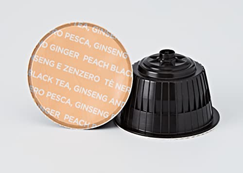Note d'Espresso - Cápsulas de Té Negro con Melocotón, Ginseng y Jengibre - Compatibles con Cafeteras NESCAFE'* DOLCE GUSTO* - caps