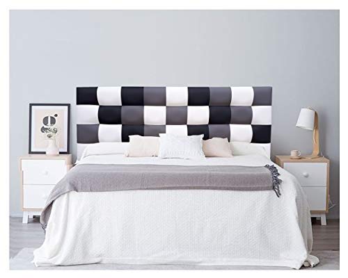 ONEK-DECCO Cabecero de Cama tapizado en Polipiel de Dormitorio Mod. Kansas Patchwork,Acolchado de Espuma Varias Medidas, Cama de niño, Juvenil y Matrimonio (120X70, Modelo 1)