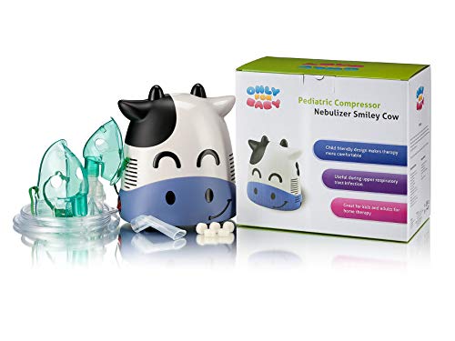 Only for Baby Smiley Cow - Inhalador para niños la Vaquita Sonriente Aparato para medicamentos líquidos con compresor Nebulizador