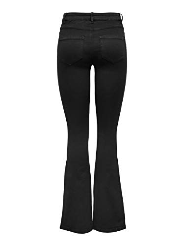 Only Onlroyal High Sweet Flared 600 Noos Vaqueros evasé, Negro (Black Black), 36 /L34 (Talla del Fabricante: Small) para Mujer
