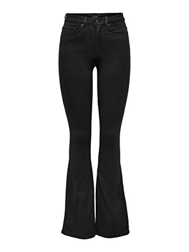 Only Onlroyal High Sweet Flared 600 Noos Vaqueros evasé, Negro (Black Black), 36 /L34 (Talla del Fabricante: Small) para Mujer