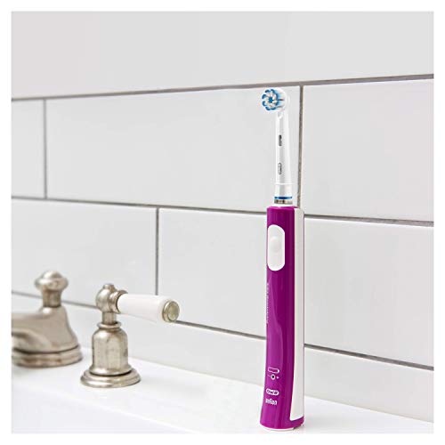 Oral-B Junior Cepillo de Dientes Eléctrico con Mango Recargable, Tecnología Braun y 1 Cabezal de Recambio, Apto para Niños Mayores de 6 años - Morado