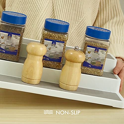 Organizador de Estante de Especias, Estante de 3 Niveles para Condimentos, Estantes de Almacenamiento Antideslizantes para Cocina, Armario, Cosméticos Almacenamiento