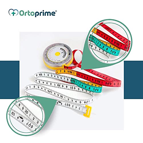 OrtoPrime Cinta Métrica corporal Profesional Nutricionista IMC – Indice medidor de grasa – Cinta antropométrica BMI – Cinta métrica Anatómica 150 Centímetros