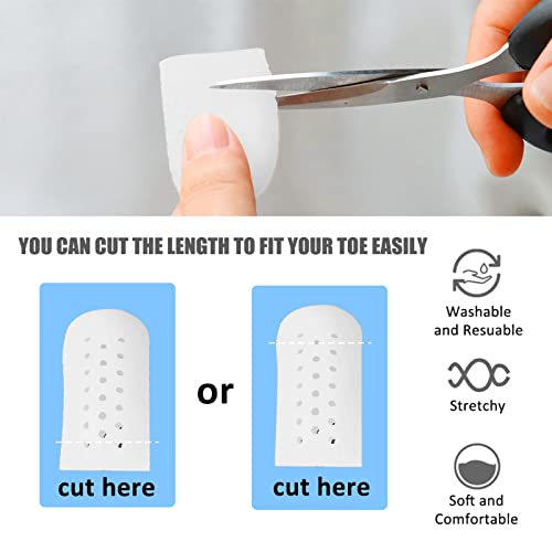 otutunProtector Dedo Gordo Pie, 5 Piezas Punteras de Silicona para Dedo Gordo Gel Protector Dedo Gordo Pie, Protectores de Dedos Grandes para los Dedos del Pie, Transpirables, para Callos, Ampollas