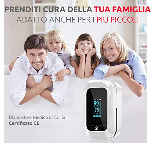 Oxímetro de Pulso De Dedo, Profesional Con Omnidireccional Oled Pantalla Con Inspirational Immediate Oxímetro Para Saturación De Oxígeno (SpO2 ), Frecuencia De Pulsera (Pr ), Para Adultos Y Niños