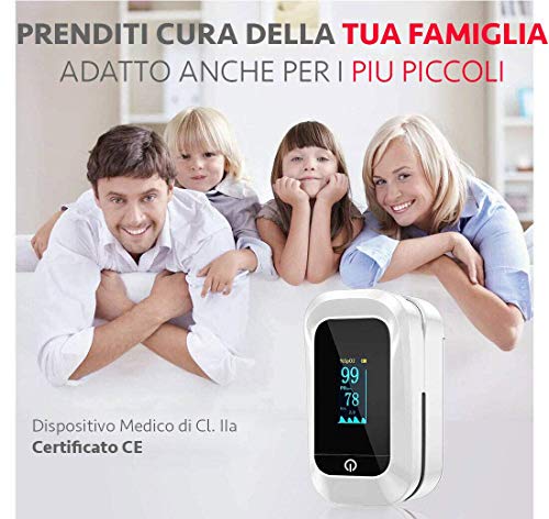 Oxímetro de Pulso De Dedo, Profesional Con Omnidireccional Oled Pantalla Con Inspirational Immediate Oxímetro Para Saturación De Oxígeno (SpO2 ), Frecuencia De Pulsera (Pr ), Para Adultos Y Niños