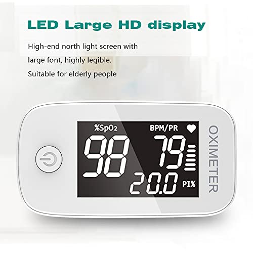 Oxímetro Pulsioxímetro para saturación de oxígeno en sangre Pulsioxímetro de dedo con pantalla LED Oxímetro profesional de alta precisión para niños, adultos, ancianos, familias y hospitales