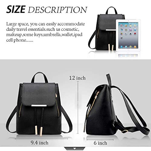 Pahajim Moda Mujer Mochila Casual Muchacha Elegante Ligero Bolsa de Escuela PU Cuero Impermeable Mochila de Viaje de Gran Capacidad Bolsa(flores)