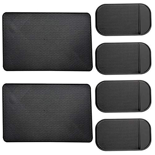 Paquete de 6 almohadillas antideslizantes de agarre para salpicadero de coche, antideslizantes, resistentes al calor, de gel adhesivo, para teléfono móvil, vehículo
