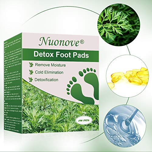 Parches Detox para Pies, Parches para Pies, 100% Naturales Ajenjo Detox Foot Pads, Parches Pies Desintoxicantes, Alivio del Dolor, Eliminan Toxinas Cuerpo Mejoran Sueño, Anti-Estres, 20PC