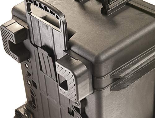 PELI 1620M Maleta estanca con asa retráctil y Ruedas Todo Terreno, IP57 Resistente al Agua y al Polvo, 72L de Capacidad, Fabricada en EE.UU, sin Espuma, Color Negro