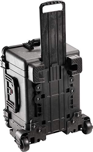 PELI 1620M Maleta estanca con asa retráctil y Ruedas Todo Terreno, IP57 Resistente al Agua y al Polvo, 72L de Capacidad, Fabricada en EE.UU, sin Espuma, Color Negro