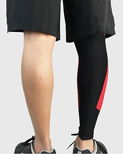 PengGengA Unisex Rodilleras Compresión, Rodilleras Deportivas Para Crossfit, Motocross, Voleibol, Bicicleta, Baloncesto Negro Rojo M