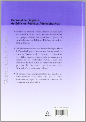 Personal De Limpieza De Edificios Publicos Administrativos. Temario General Y Test