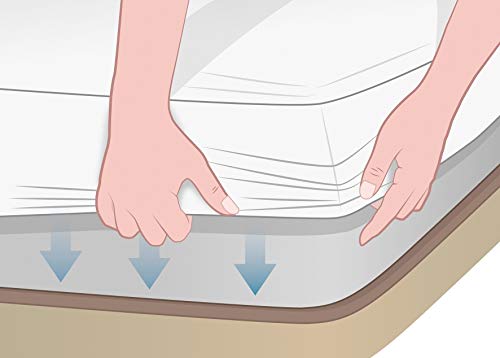 Pikolin Home - Protector de colchón acolchado de rizo de bambú hípertranspirable con sensación de frescor gracias a su tejido