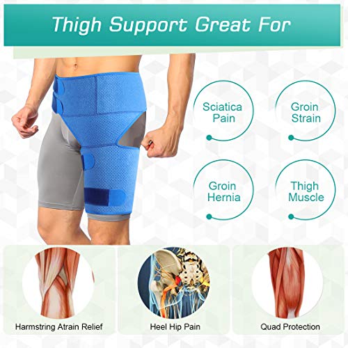 PINCOU Soporte Para la Cadera, Envoltura de CompresióN de Neopreno Ajustable para Aliviar el Dolor de la Ingle y Muslo, Lesiones en las Articulaciones de Cadera se Encaja a Hombres y Mujeres