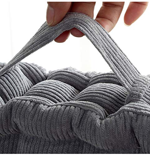 ping bu Cojín de algodón para asiento elevador, grueso cuadrado, cojines de asiento grandes, firmes de 50 cm para sillón, jardín, silla de adultos (45 x 45 cm, gris oscuro)