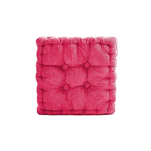 ping bu Cojín de refuerzo 100% algodón, cojines de 10 cm de grosor, cojín grande de 50 cm de grosor, cojín cuadrado grande para silla de adultos sillón jardín (45 x 45 cm), rojo